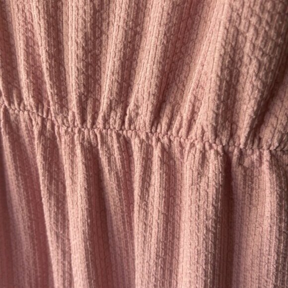 Roller Coaster Blush Pink Ribbed Tie-Strap Romper Jumpsuit – Women’s Size Medium - Picture 3 of 9